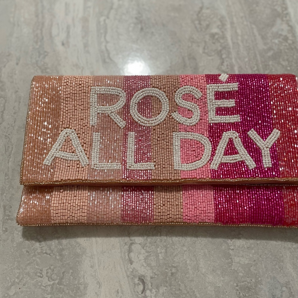 Rosé All Day Pink Clutch